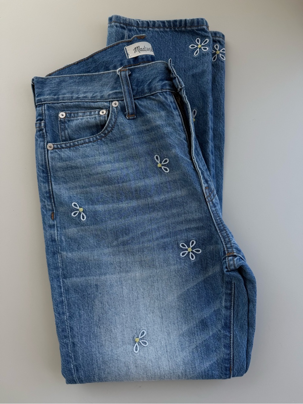 Madewell Daisy Embroidered Perfect Summer Jeans 27 - Picture 11 of 14